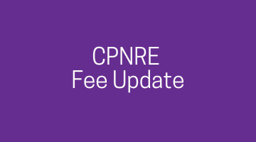 CPNRE Fee Update