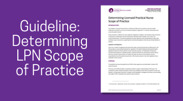 Guideline: Determining LPN Scope of Practice