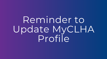 Update Your MyCLHA Profile